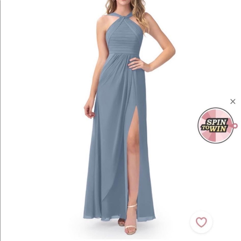 Azazie Bridesmaids Dress - Steel Blue - Size A0